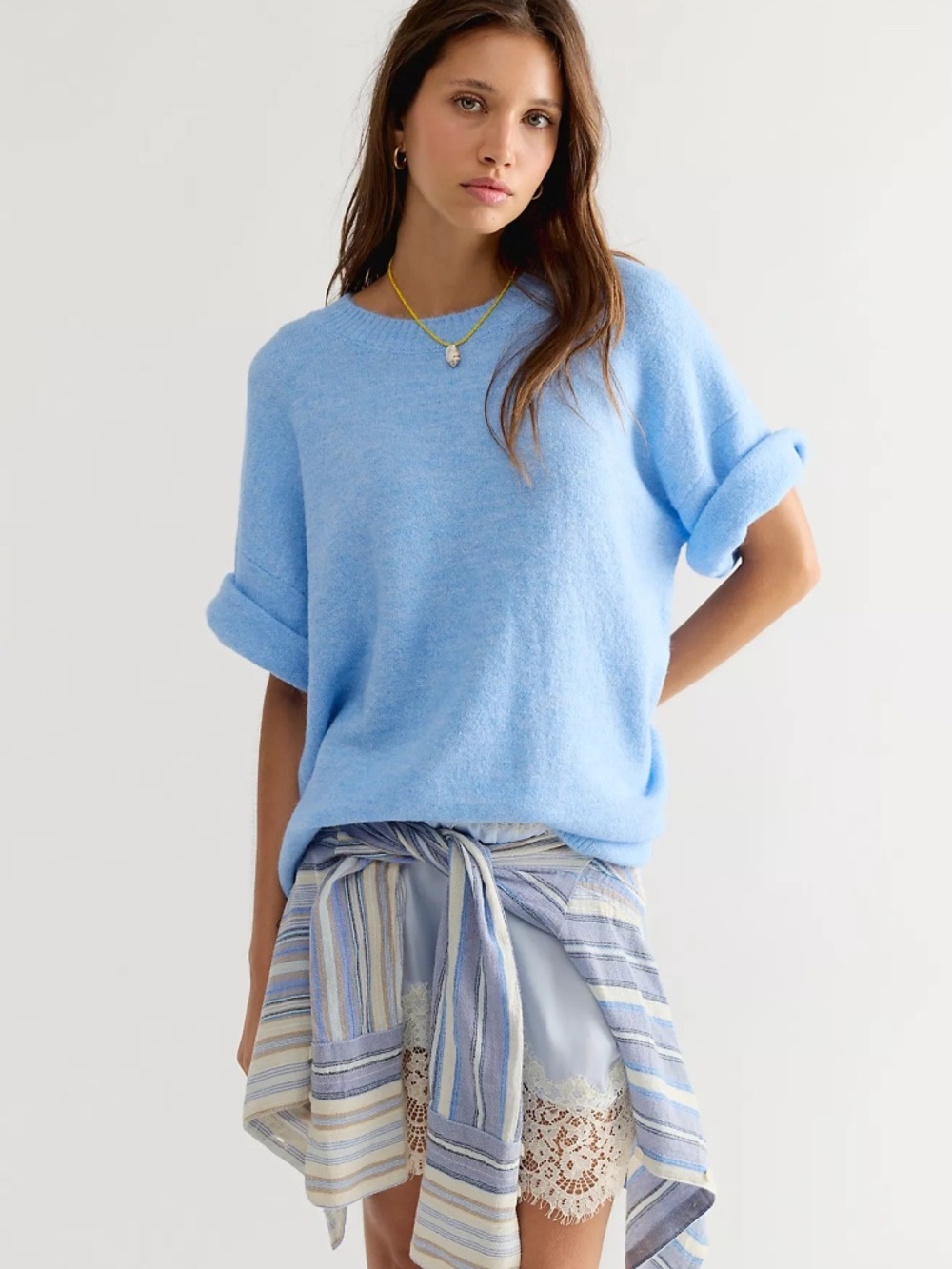 Free People Margot SoftSpun Sweater Tee, Sz S